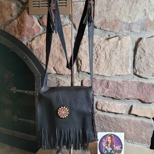 🔷️Genuine Bison Hide Crossbody Purse Bag Handmade by Native Americans BNA4